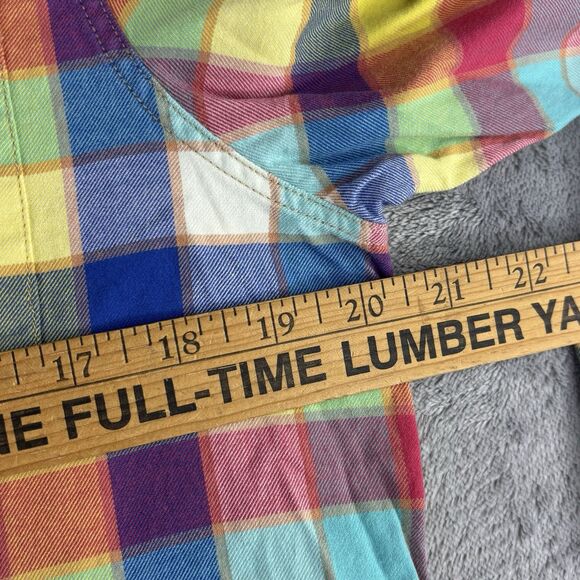 Jack Wills Shirt Mens Medium Multicolor Plaid England Long Sleeve Button Up Logo - Picture 10 of 13